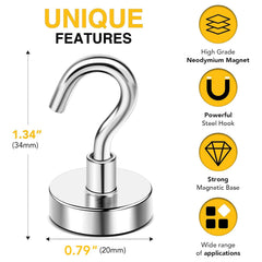 DIYMAG N52 rare-earth magnet hook delivers strong, reliable mounting