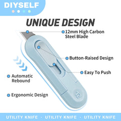 DIYSELF retractable blade enables safe, controlled opening of packages.