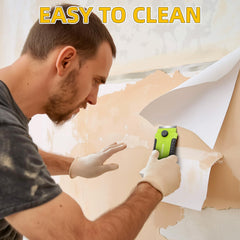 DIYSELF green-handle razor scraper with durable rubber grip for comfortable use.