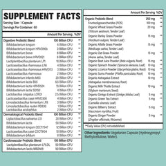 Dmeisy 24-strain blend with organic herbs supports digestive comfort.