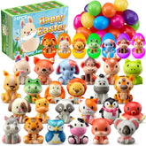 DMIGHT Easter eggs with squishy animals in bright colors ideal for egg hunts
