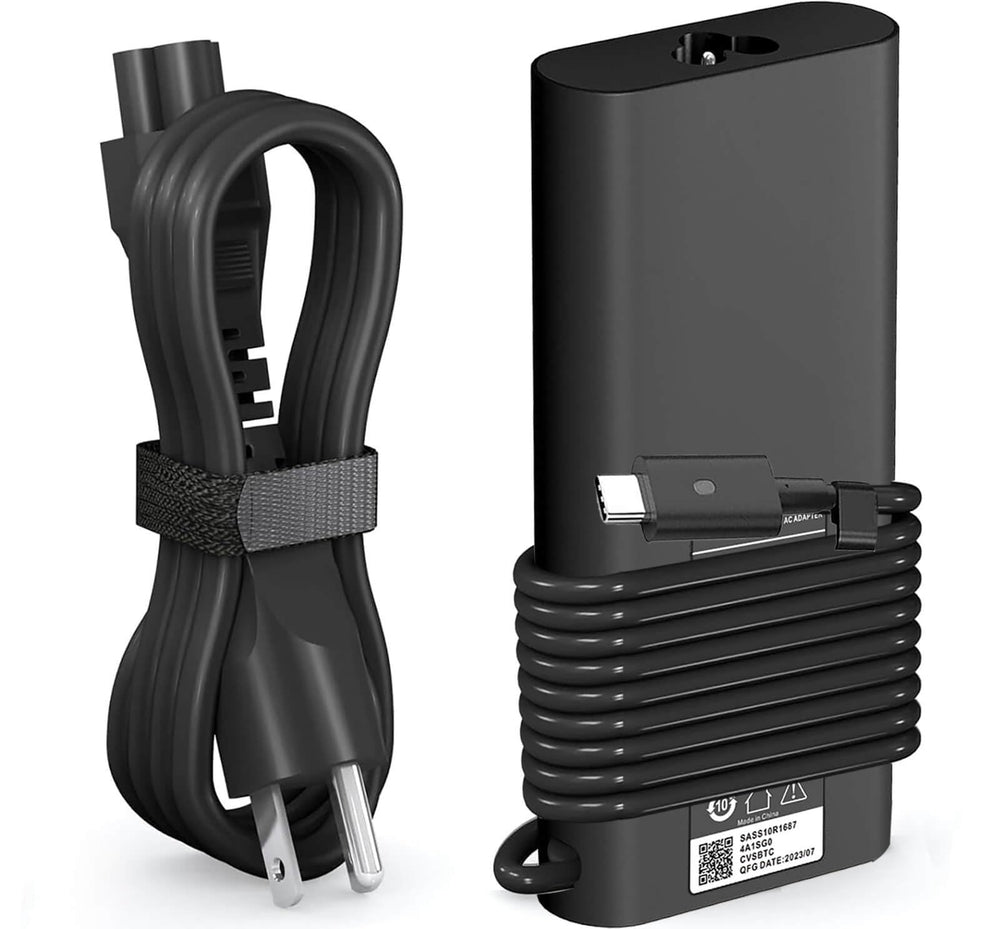 DMKAOLLK 130W USB-C laptop charger demonstrates Dell compatibility for reliable power delivery
