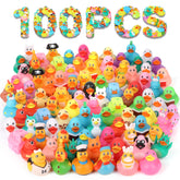 Dmsky 100-pack rubber ducks in assorted designs for bath time fun