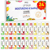DMSKY lip balm bulk set showing all 12 flavors for everyday lip care