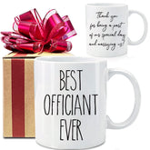 Dnuiyses wedding officiant mug front view with dual messages and vibrant print for daily use