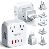 DOACE 2000W voltage converter front view for travel-ready power.