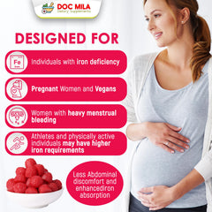 Doc Mila bottle with gummies on the counter for easy access.