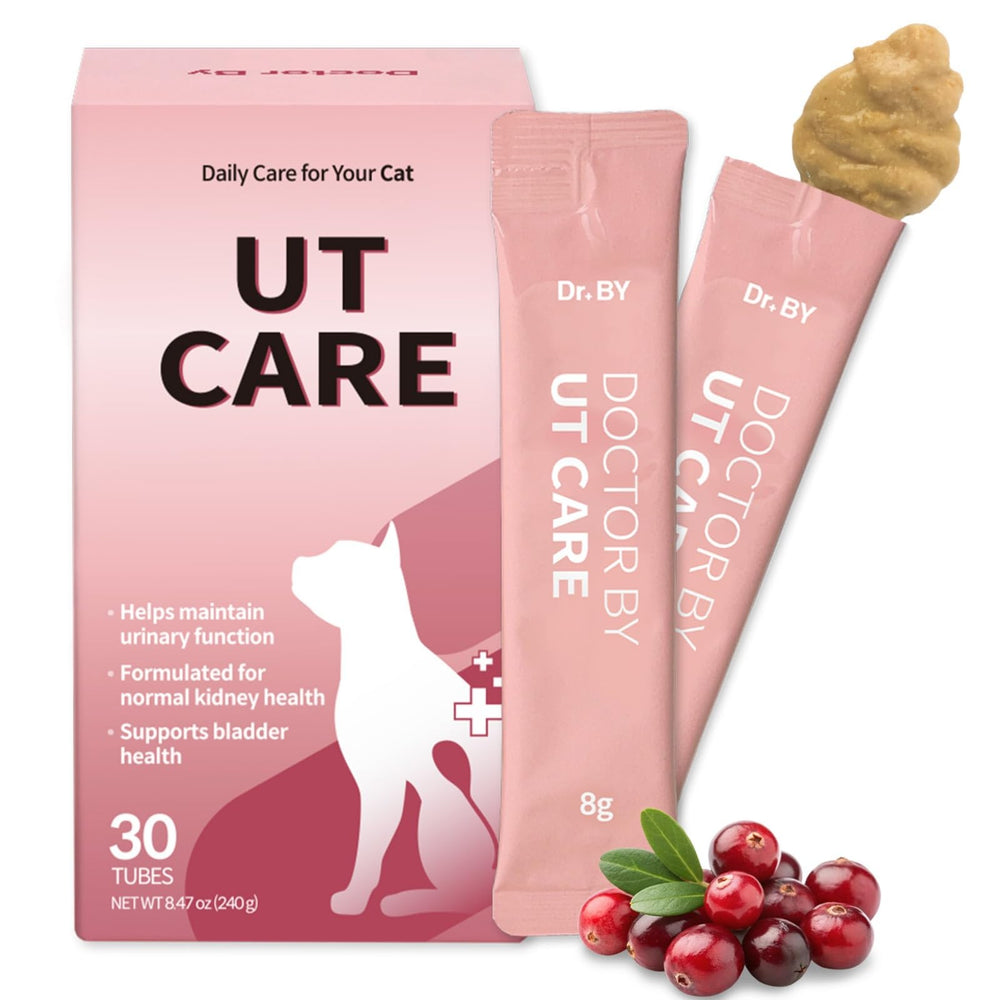Doctor By UT Care cat UTI supplement bottle for daily urinary support.