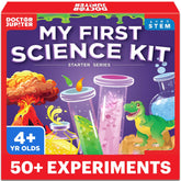 Doctor Jupiter My First Science Kit unboxing shows colorful tools for beginners