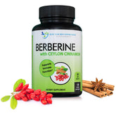DOCTOR RECOMMENDED SUPPLEMENTS Berberine Cinnamon bottle highlights potential immune support and metabolism aid.