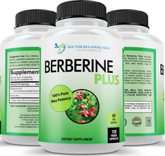 DOCTOR RECOMMENDED SUPPLEMENTS Berberine Plus bottle with 120 veggie capsules for daily use.
