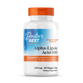 Doctors Best Alpha Lipoic Acid 600mg bottle on shelf highlighting antioxidant support