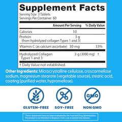 Vitamin C 30 mg included in Doctors Best Collagen Types 1 & 3.