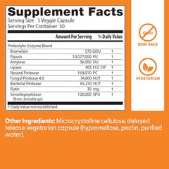 Doctor's Best delayed-release capsules shown for optimized enzyme absorption.