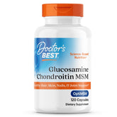 Doctor's Best Glucosamine Chondroitin MSM capsules bottle for joint comfort and mobility.