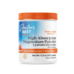 Doctor's Best high absorption magnesium bottle promotes energy support and muscle calm.