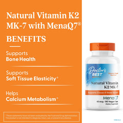 Doctor's Best K2 MK-7 capsules close-up for daily intake