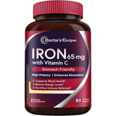 Doctor's Recipes iron-tablet-high-potency demonstrates strong absorption for daily energy support.