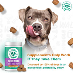 Doggie Dailies joint health soft chews with glucosamine may help mobility.