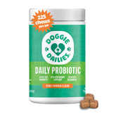 Doggie Dailies Probiotics pumpkin soft-chews packaging shows safety and freshness
