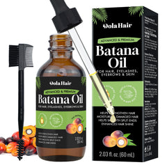 Dolahair Batana Oil bottle pour for smooth, nourished hair.
