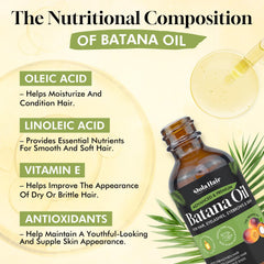 Dolahair Batana Oil texture closeup highlighting rich fatty acids.