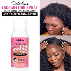 Dolahair Lace Melting Spray used to secure the lace edge.