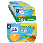Dole diced mango in 100% juice ready-to-eat cup for quick snacking.