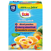 Dole Fruit Bowls diced peaches close-up, juicy and ready-to-eat as a convenient snack.