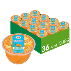 Dole Mandarin Oranges in 100% Juice close-up in a 4oz cup