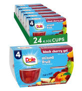 Dole Fruit Bowls Mixed Fruit in Black Cherry Gel for a refreshing snack.