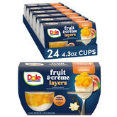 Dole Peaches Creme Layers cup with vanilla cream and peaches for a creamy snack