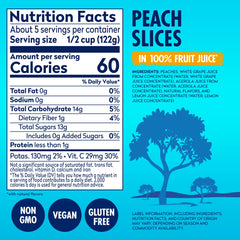 Dole peach slices in a jar for easy prep and freshness.
