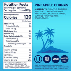Dole Pineapple Chunks closeup of juicy chunks for snacking.