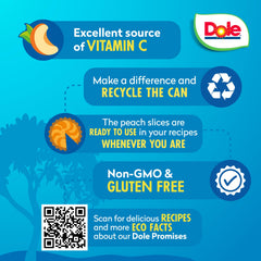Dole sliced yellow cling peaches as topping ideas for yogurt.
