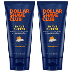 Dollar Shave Club Shave Butter Sandalwood pack 2 shown for precise shaving