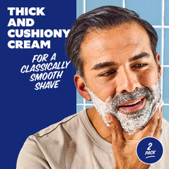 Dollar Shave Club Shave Cream being spread to ease razor glide.
