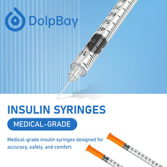DolpBay insulin syringe with clear dosage markings for quick accuracy.