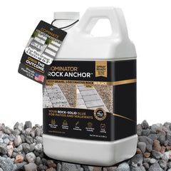 Dominator Rock Anchor 64oz bottle pour demonstrates easy, consistent coverage for rock beds.