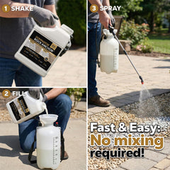 Dominator Rock Anchor clear finish keeps decorative rocks natural and residue-free.
