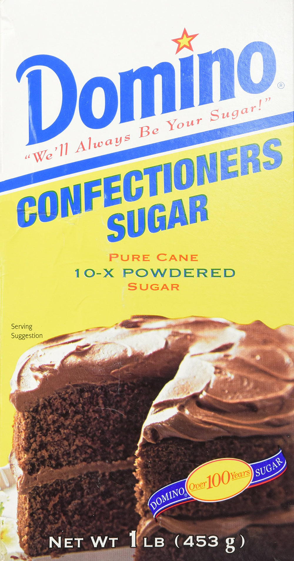 Domino Confectioners Sugar packaging shown for pantry storage and easy access