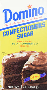 Domino Confectioners Sugar packaging shown for pantry storage and easy access