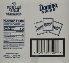 Domino sugar packets dispensing box enabling easy access in high-traffic areas.