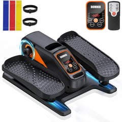 DOMNIU under desk elliptical side view, showcasing space-saving design.