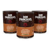 Don Francisco's Cinnamon Hazelnut Coffee can showcases a rich aroma for a flavorful morning.