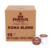 Don Francisco's Kona Blend pods in a 55-pack for quick, flavorful mornings.
