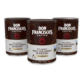 Don Francisco's Premium Colombia Supremo can front shows rich aroma for every pour.