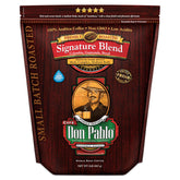 Cafe Don Pablo Signature Blend 2 lb bag on display, premium aroma ready for home use.