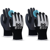 DongChu insulated electrician gloves with palm insulation for safe electrical work up to 500V.