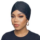 Donna Deluxe foam mesh wrap with olive oil focus nourishes scalp and hair.